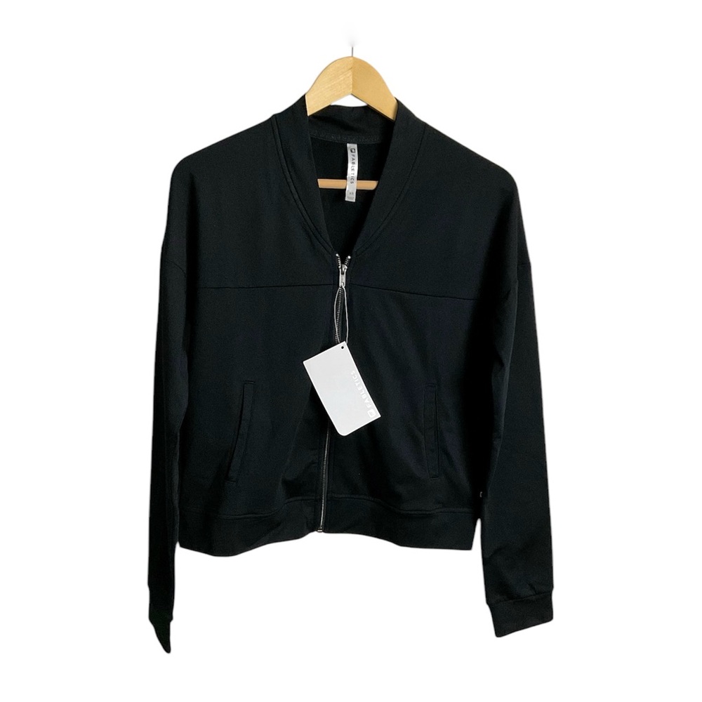 Fabletics Attis Boxy Bomber Jacket Size XS/4 Black New‎